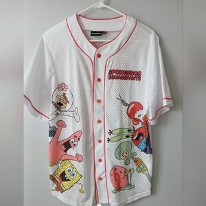 Nickelodeon SpongeBob SquarePants Women's Medium White Baseball Jersey